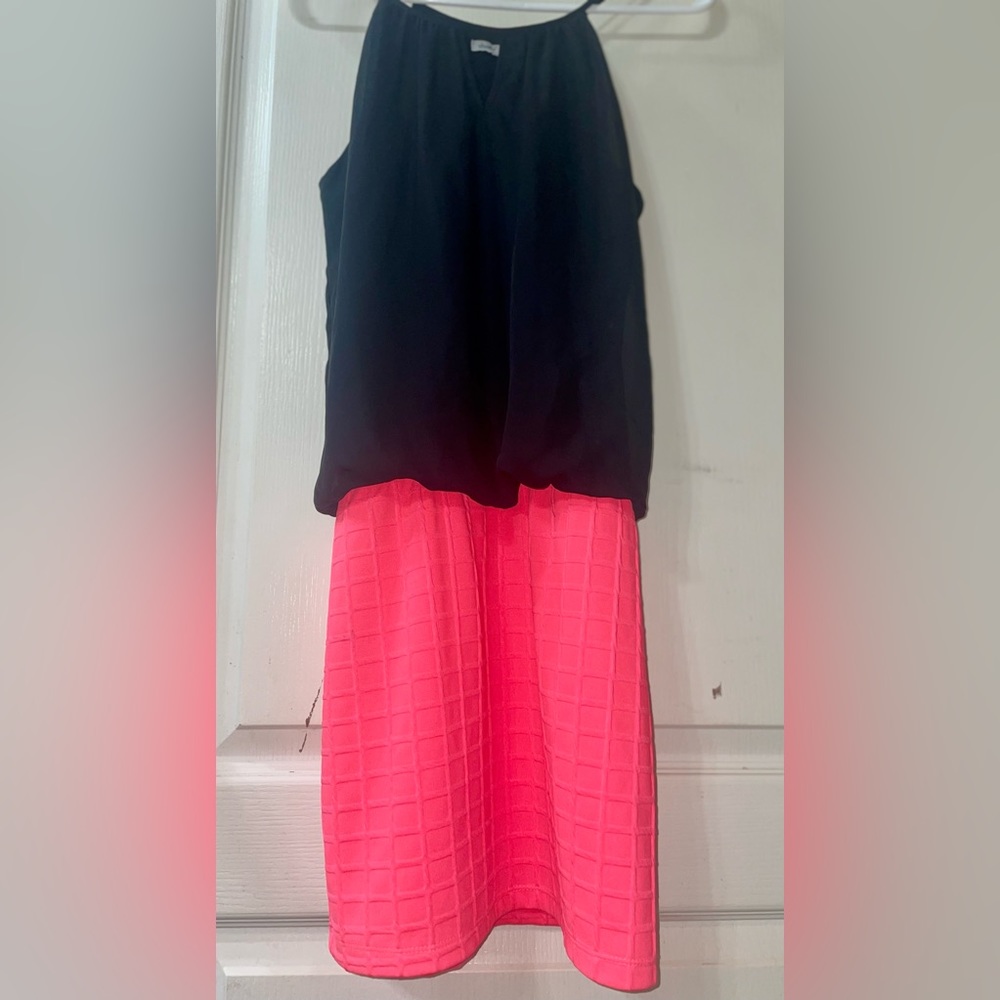 Vintage Y2K Charlotte Russe black & hot pink mini dress size Small NWOT